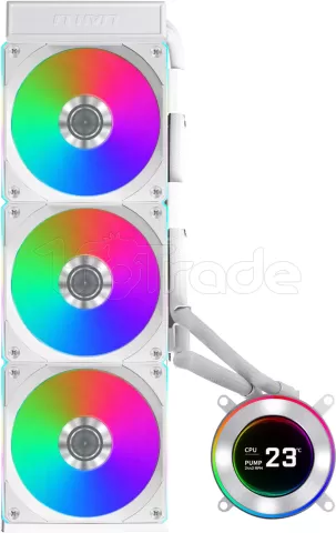 Photo de Kit Watercooling AIO Lian Li HydroShift II LCD-C TL Wireless RGB - 360mm (Blanc)