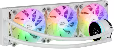 Photo de Kit Watercooling AIO Mars Gaming ML-LCD RGB - 360mm (Blanc)