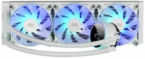Photo de Kit Watercooling AIO Mars Gaming ML-LCD RGB - 360mm (Blanc)