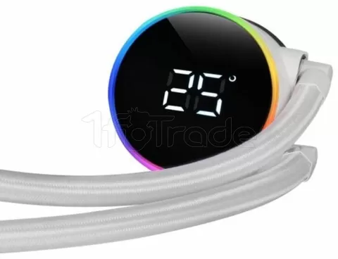 Photo de Kit Watercooling AIO Mars Gaming ML-LCD RGB - 360mm (Blanc)
