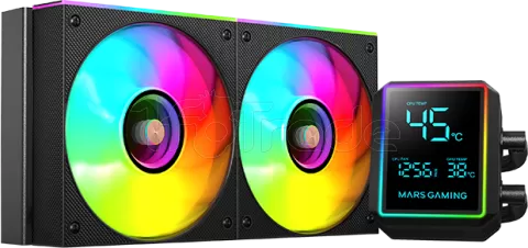 Photo de Kit Watercooling AIO Mars Gaming ML-LCDPro RGB - 240mm (Noir)