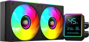 Photo de Kit Watercooling AIO Mars Gaming ML-LCDPro RGB - 240mm (Noir)