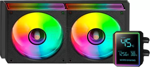 Photo de Kit Watercooling AIO Mars Gaming ML-LCDPro RGB - 240mm (Noir)