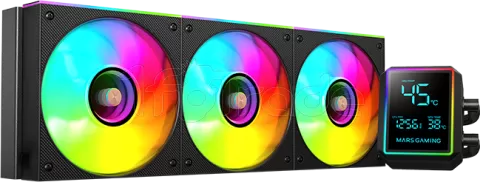 Photo de Kit Watercooling AIO Mars Gaming ML-LCDPro RGB - 360mm (Noir)