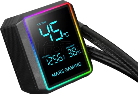 Photo de Kit Watercooling AIO Mars Gaming ML-LCDPro RGB - 360mm (Noir)