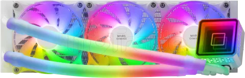 Photo de Kit Watercooling AIO Mars Gaming ML-Ultra RGB - 360mm (Blanc)