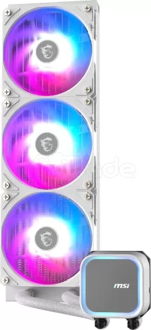 Photo de Kit Watercooling AIO MSI Mag CoreLiquid A13 RGB - 360mm (Blanc)