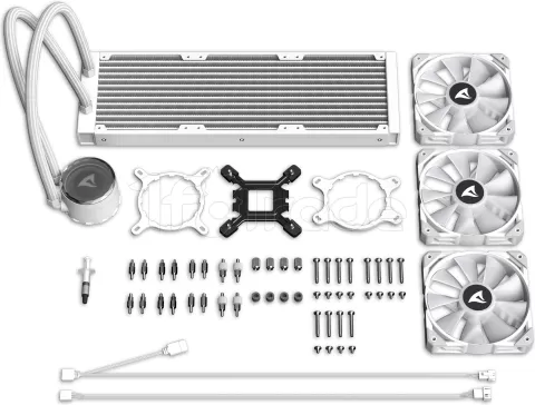 Photo de Kit Watercooling AIO Sharkoon S90 RGB - 360mm (Blanc)