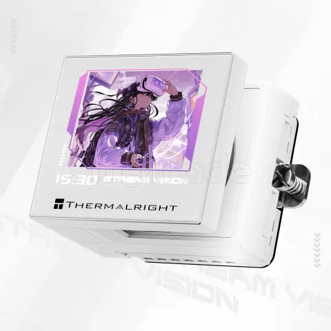 Photo de Kit Watercooling AIO Thermalright Stream Vision RGB - 360mm (Blanc)