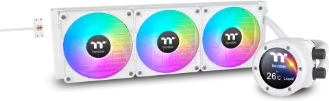 Photo de Kit Watercooling AIO Thermaltake TH V2 Ultra EX RGB - 360mm (Blanc)
