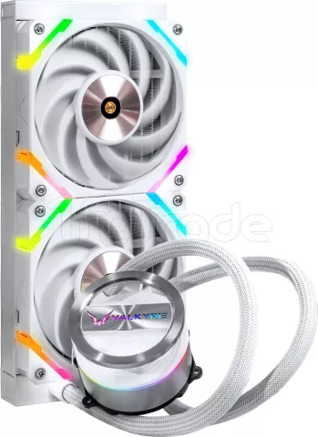 Photo de Kit Watercooling AIO Valkyrie Dragonfang RGB - 240mm (Blanc)