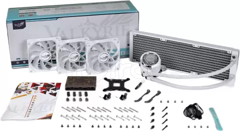 Photo de Kit Watercooling AIO Valkyrie Jarn RGB - 360mm (Blanc)