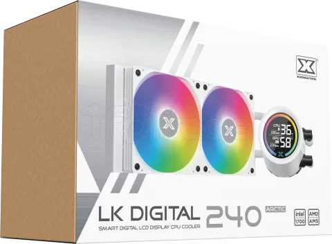 Photo de Kit Watercooling AIO Xigmatek Liquid Killer Digital RGB - 240mm (Blanc)