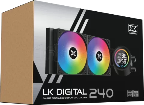 Photo de Kit Watercooling AIO Xigmatek Liquid Killer Digital RGB - 240mm (Noir)