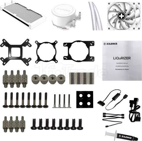 Photo de Kit Watercooling AIO Xilence LiQuRizer Performance A+ RGB - 240mm (Blanc)