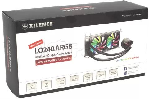 Photo de Kit Watercooling AIO Xilence LiQuRizer Performance A+ RGB - 240mm (Blanc)