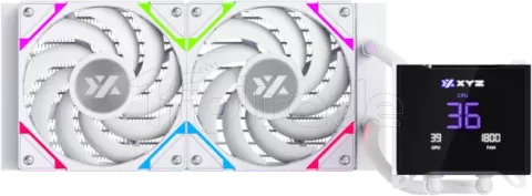 Photo de Kit Watercooling AIO XYZ Hydrotemp RGB - 240mm (Blanc)