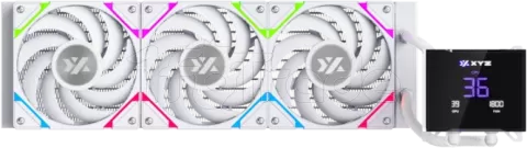 Photo de Kit Watercooling AIO XYZ Hydrotemp RGB - 360mm (Blanc)