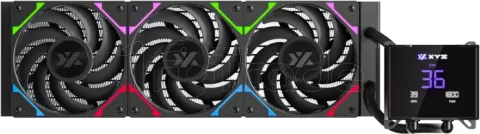 Photo de Kit Watercooling AIO XYZ Hydrotemp RGB - 360mm (Noir)