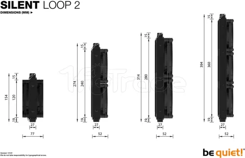 Photo de Kit Watercooling Be Quiet Silent Loop 2 240mm (Noir)