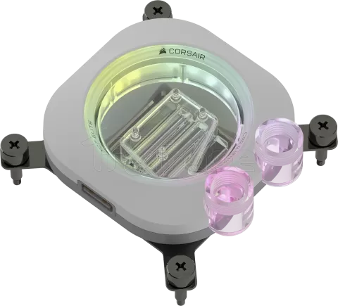 Photo de Kit Watercooling complet Corsair Hydro X iCue Link XH505i RX RGB - 360mm (Blanc)