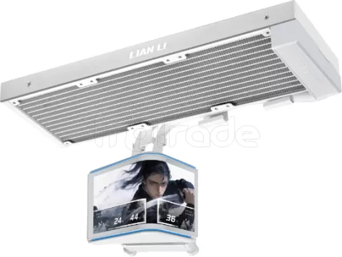Photo de Kit Watercooling Pompe + Radiateur Lian Li HydroShift II OLED - 360mm (Blanc) (Sans ventilateur)