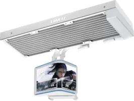 Photo de Kit Watercooling Pompe + Radiateur Lian Li HydroShift II OLED - 360mm (Blanc) (Sans ventilateur)