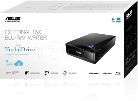 Photo de Lecteur Blu-Ray & Graveur DVD Asus TurboDrive BW-16D1X-U (Noir)