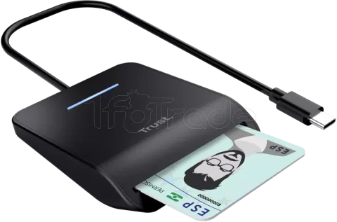 Photo de Lecteur de Cartes Externe Trust USB-C Primo (Noir)