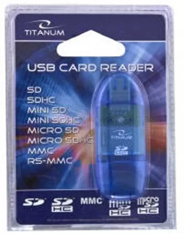 Photo de Lecteur de Cartes USB 2.0 Esperanza Titanum (Bleu)