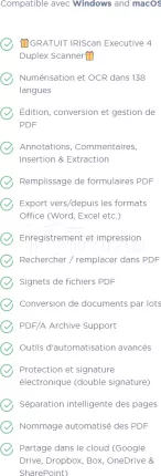 Photo de Licence Iris ReadIris PDF Elite - 1 Licence à vie (dématérialisé) Version Mac & Windows
