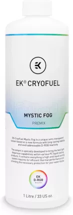 Photo de Liquide pour Watercooling Ekwb EK-CryoFuel Mystic Fog Premix 1L (Transparent Blanc)