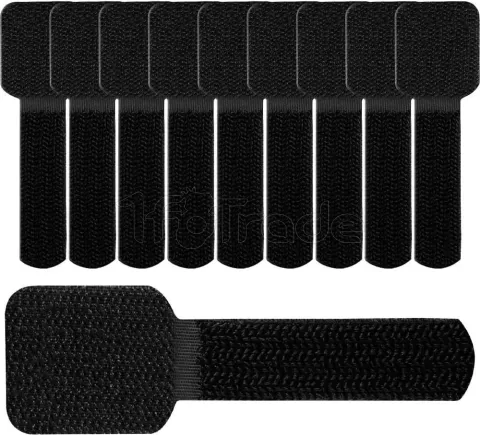 Photo de Lot de 10 Attache-câbles à scratch Label-The-Cable 3110 (Noir)