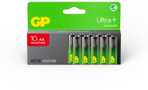 Photo de Lot de 10 piles Alcaline GP Batteries Ultra Plus type AA (LR6) 1,5V