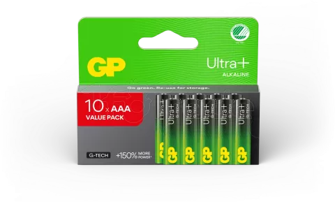 Photo de Lot de 10 piles Alcaline GP Batteries Ultra Plus type AAA (LR03) 1,5V