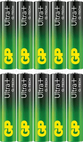 Photo de Lot de 10 piles Alcaline GP Batteries Ultra Plus type AAA (LR03) 1,5V