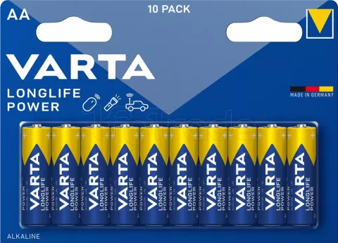 Photo de Lot de 10 piles Alcaline Varta Longlife Power type AA (LR6) 1,5V