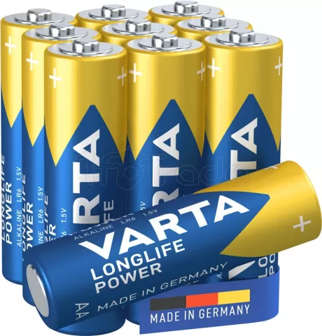 Photo de Lot de 10 piles Alcaline Varta Longlife Power type AA (LR6) 1,5V