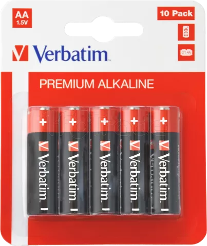 Photo de Lot de 10 piles Alcaline Verbatim Premium type AA (LR6) 1,5V