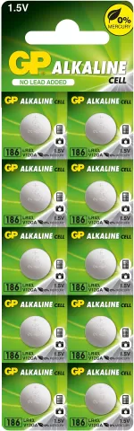 Photo de Lot de 10 Piles plates GP Batteries Ultra LR43