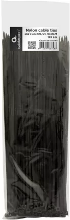 Photo de Lot de 100 Colliers plastique/Serre câble CableXpert - 250x3,6mm (Noir)