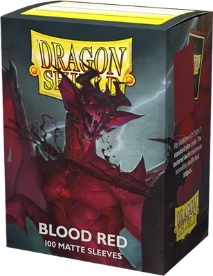 Photo de Lot de 100 Sleeves Dragon Shield Matte (Blood Red)