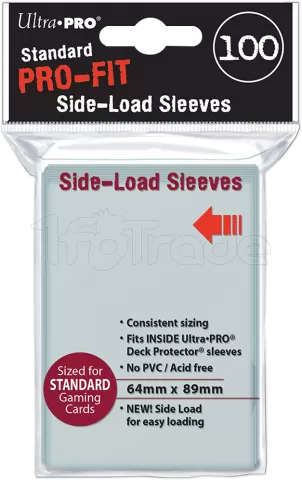 Photo de Lot de 100 Sleeves Ultra Pro Pro-Fit Standard 64x89mm