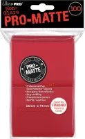 Photo de Lot de 100 Sleeves Ultra Pro Pro-Matte Format Standard 66x91mm (Rouge)