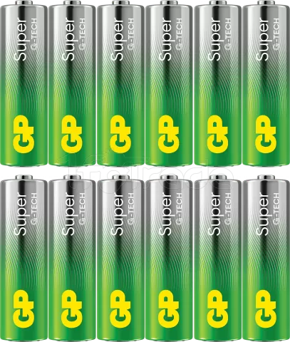 Photo de Lot de 12 piles Alcaline GP Batteries Super type AA (LR6) 1,5V
