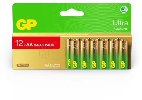 Photo de Lot de 12 piles Alcaline GP Batteries Ultra type AA (LR6) 1,5V