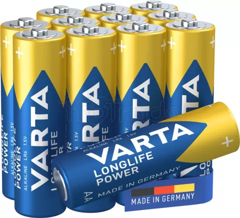 Photo de Lot de 12 piles Alcaline Varta Longlife Power type AA (LR6) 1,5V