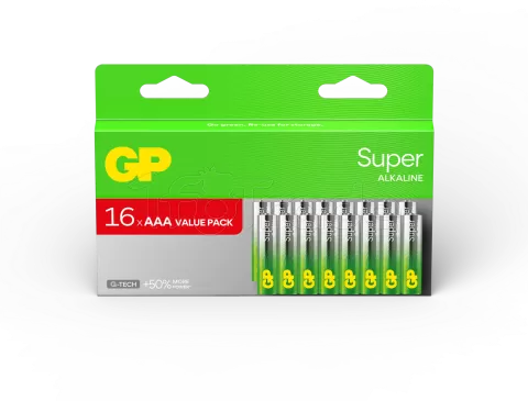 Photo de Lot de 16 piles Alcaline GP Batteries Super type AAA (LR03) 1,5V