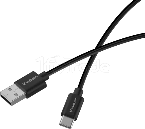 Photo de Lot de 2 cables Verbatim Essentials Sync & Charge USB-A vers USB-C 18W M/M 1m (Noir/Blanc)