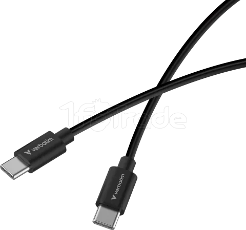 Photo de Lot de 2 cables Verbatim Essentials Sync & Charge USB-C 60W M/M 1m (Noir/Blanc)